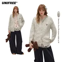 【金拐子专属】UNIFREE韩系灰色长袖针织衫外套U253N278B1B1