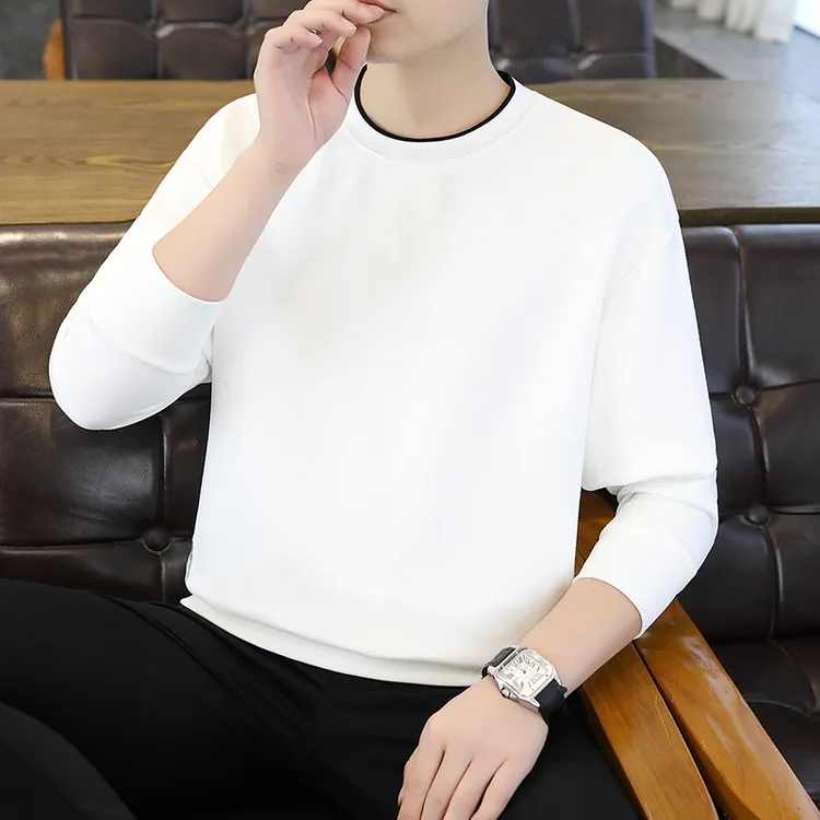 男士服饰新款时尚休闲圆领卫衣长袖春秋打底衫T恤