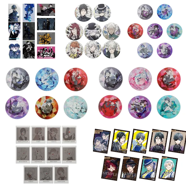 【黑执事】黑执事十周年场贩唇印拍立得宝石亚克力杯垫啵酱盲盒代拆