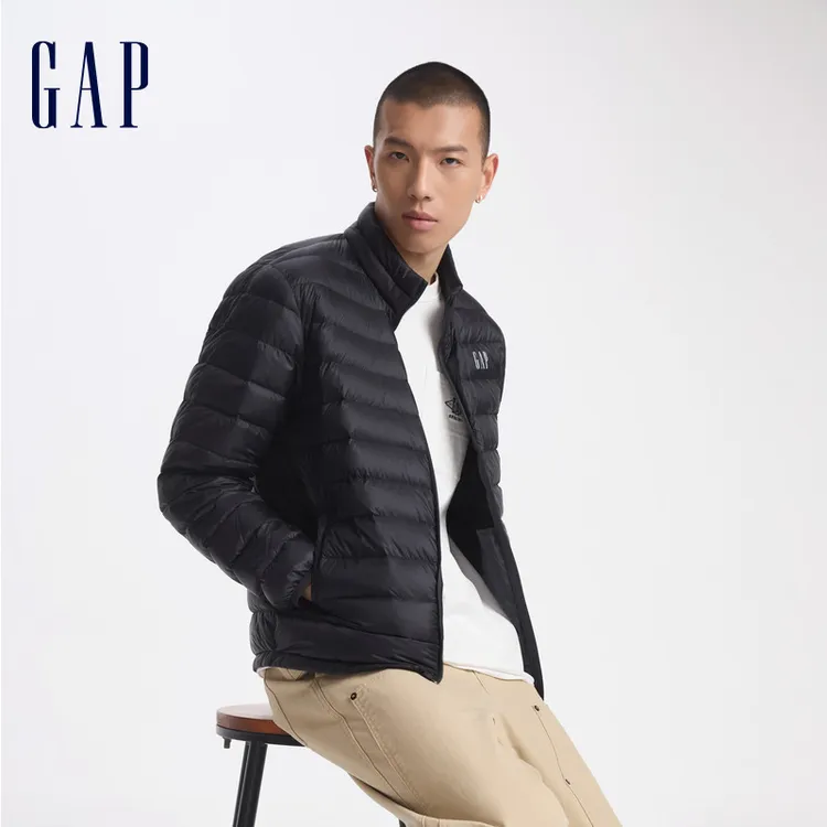 【成毅代言】Gap男装秋冬时尚logo轻薄立领羽绒服休闲 657225