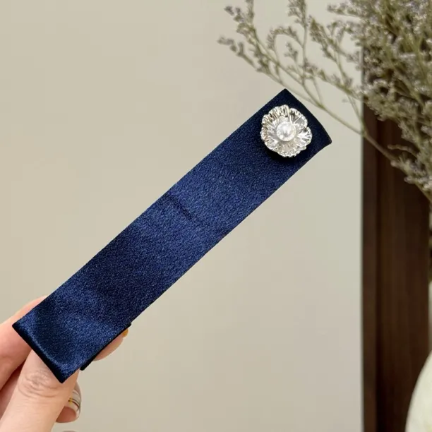 超气质的宝蓝色～复古高级感大号鸭嘴夹后脑勺盘发夹一字夹发夹女