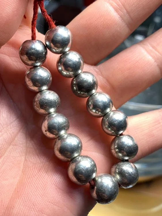 小孩手串老银珠子