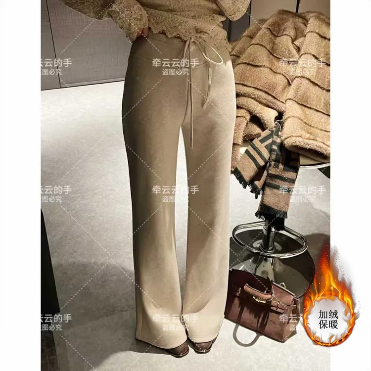 【升级2.0/超模微喇裤】 lu系升级2.0版超模裤加绒显瘦休闲裤