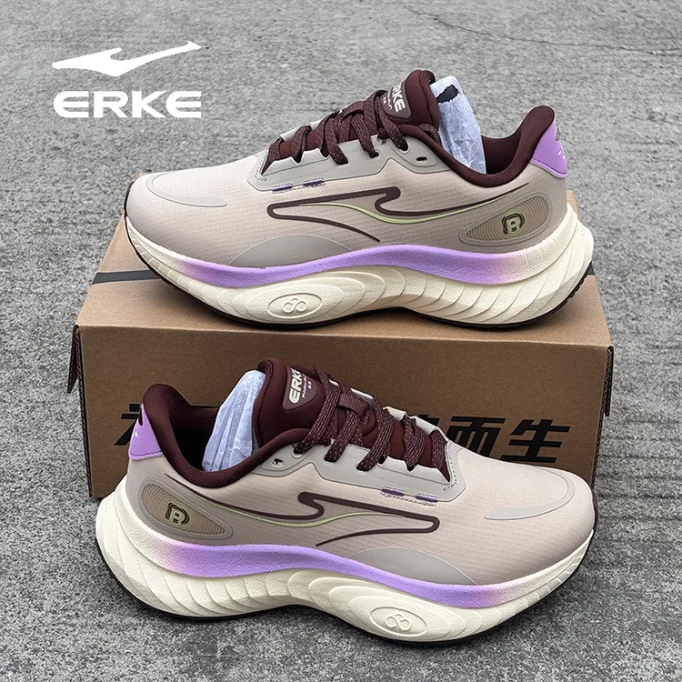 erke/鸿星尔克奇弹女运动鞋软底百搭防水跑步鞋减震耐磨软底女鞋
