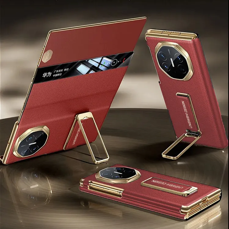 适用华为MateXT非凡大师手机壳matext三折叠真皮翻盖全包防摔保护