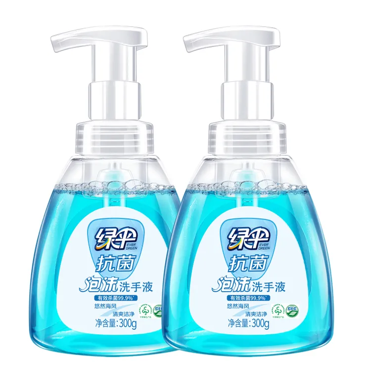 【绿伞】抗菌泡沫洗手液300g*2瓶 悠然海风 清新温和护手