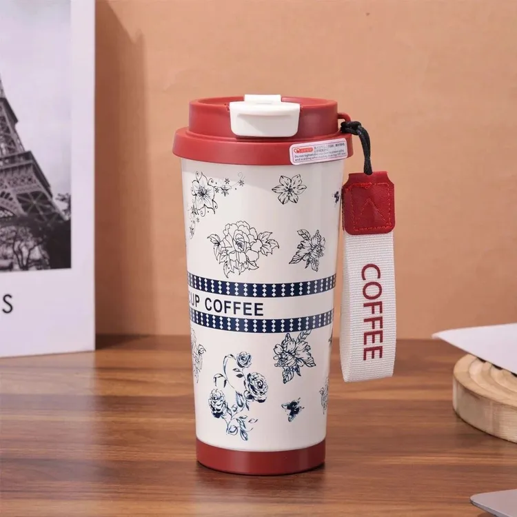 【开学季】500ml保温杯铃兰杯保温保冷高颜值学生宿舍便捷吸管杯