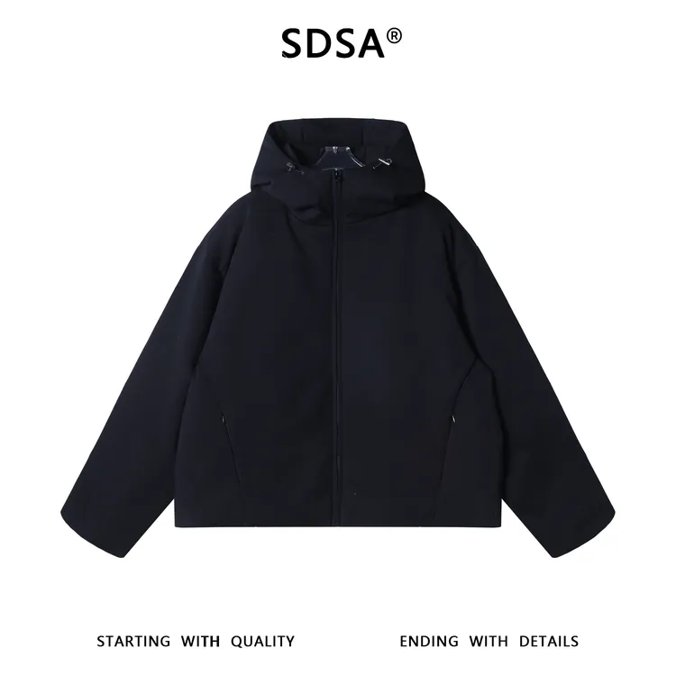 SDSA男士秋冬新款痞帅男装韩系净版机能连帽羽绒服外套百搭宽松