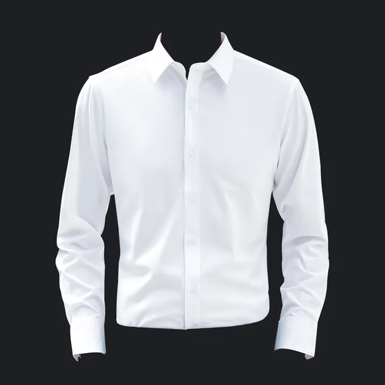 【抗皱免烫】男士白色衬衫长袖春秋弹力商务正装短袖职业男款衬衣黑