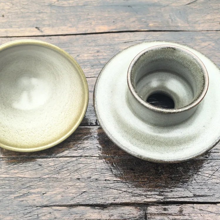 谢士梅供御建窑纯手工柴烧玉贝，仿宋一盏一拖，茶桌尊贵化身！