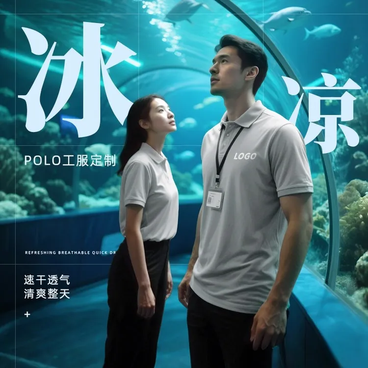 冰丝无痕polo衫工作服t恤企业销售商务会议团体活动衫定制印logo