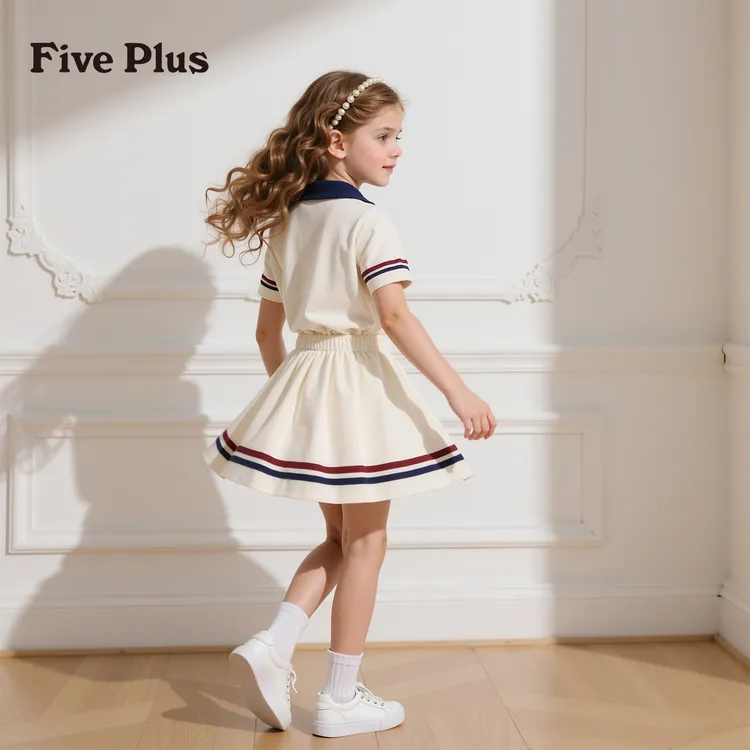 Five Plus童装女童夏装2025新款夏儿童服装宽松百搭洋气小孩裙子