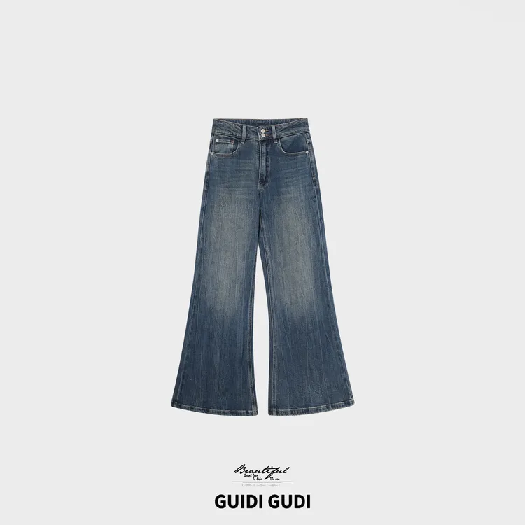 GUIDI GUDI【一点不急】气质休闲百搭牛仔裤/黄加蓝