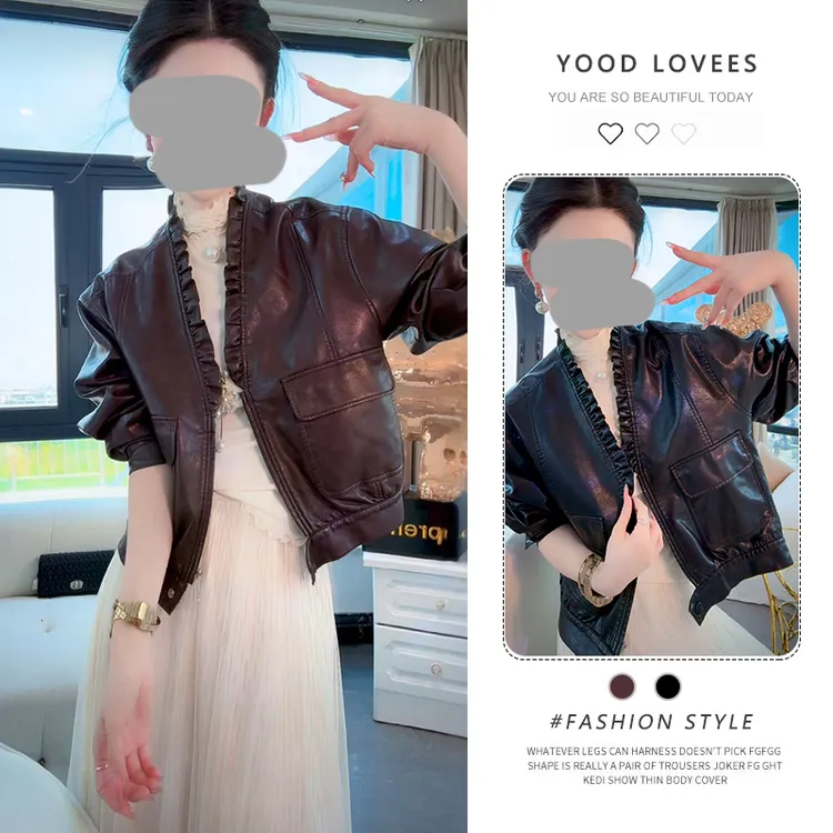 轻奢气质高级复古皮衣外套女装2025春秋新款休闲百搭短款夹克上衣