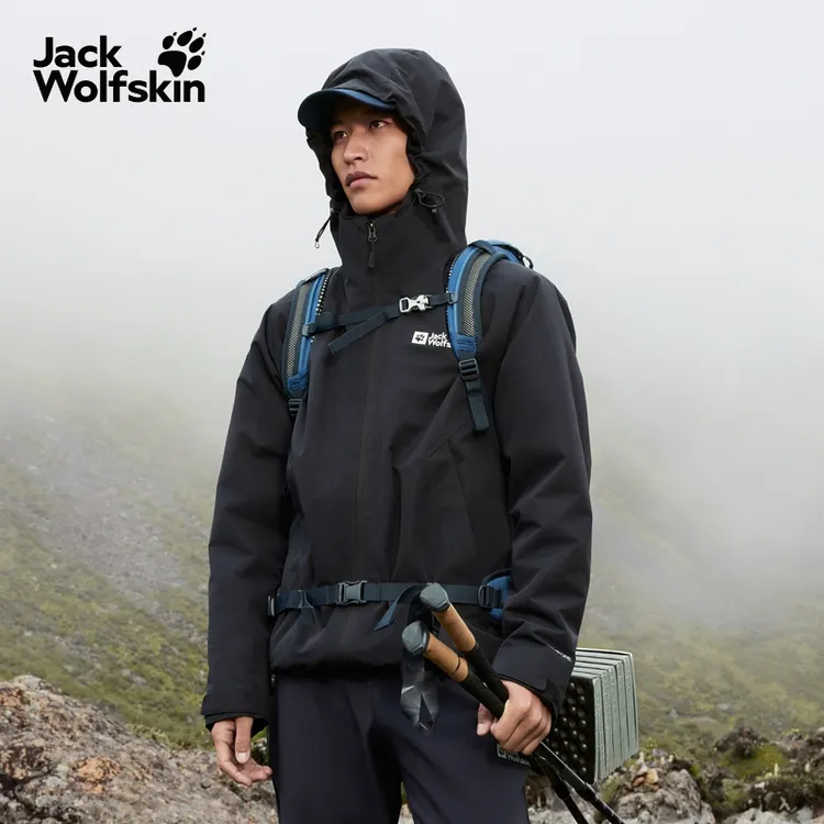 JackWolfskin狼爪秋冬JOYFUL男户外防水抓绒三合一冲锋衣A65467