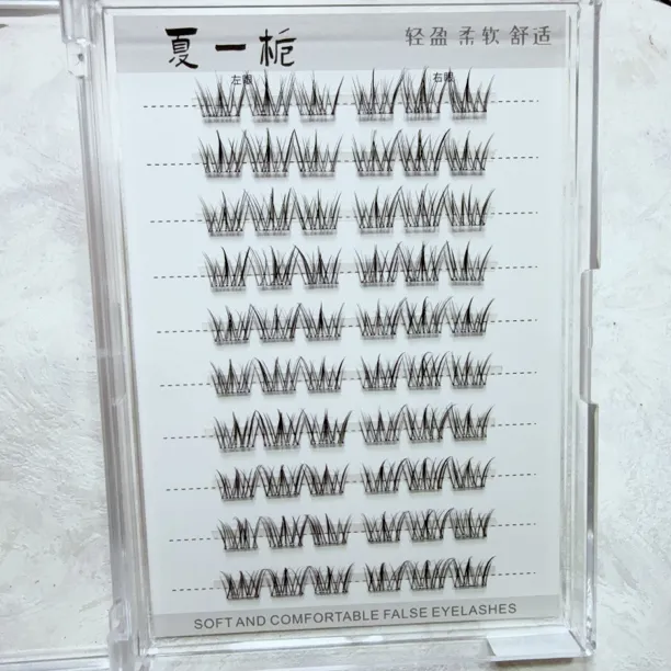 乌市发货 新疆包邮 小百合免胶免卸假睫毛漫画款上镜网红同款卷翘