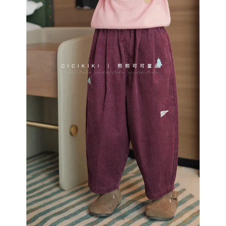 【熙熙可可】2025秋冬新款时尚百搭品质休闲灯芯绒直筒裤子 KZ2599