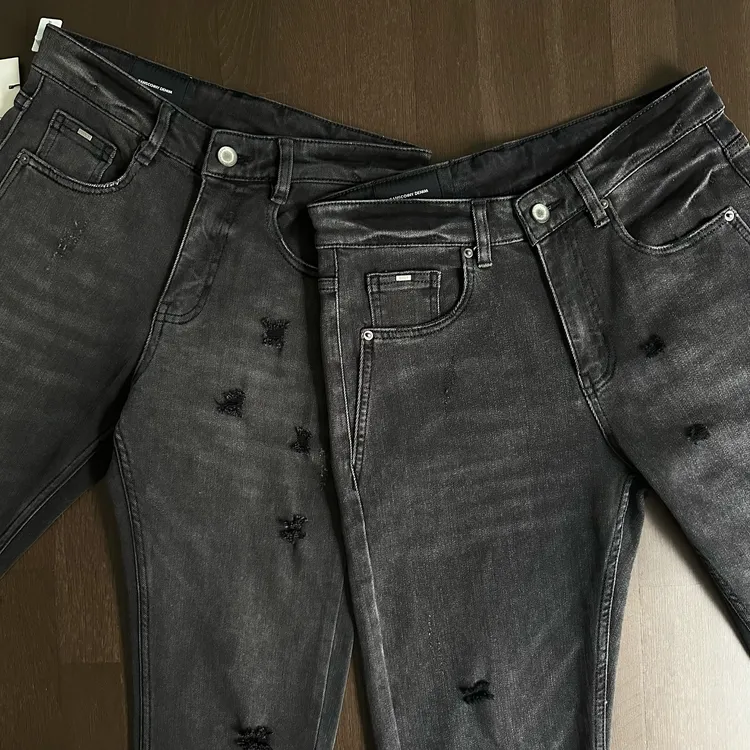 RR541FF Ursimaun Fera MB 黑灰色水洗渐变长牛仔裤