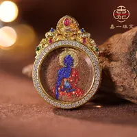 【嘉一珠宝】药师佛卡卡吊坠擦擦唐卡吊坠藏式小众饰品礼物推荐