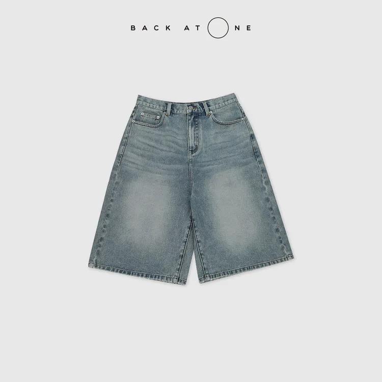 BACKATONE“潮酷定律”舒适透气挺括有型五分牛仔裤 BFF-2DI082C-K