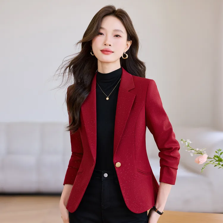 8983小西装外套女高级感2025新款春秋季韩版休闲气质修身短款西服