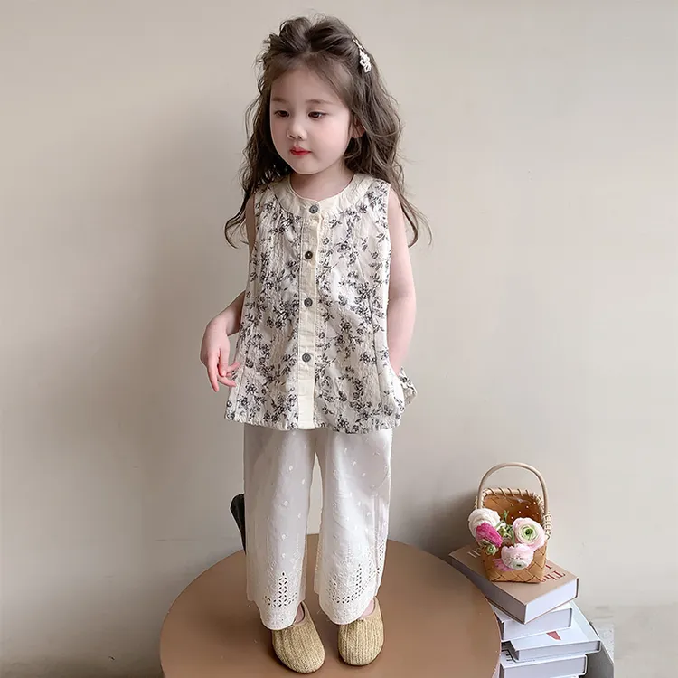 女童森系碎花套装2025新款儿童夏装韩版洋气女宝宝夏季时髦两件套