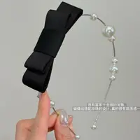 富家千金感！韩系蝴蝶结珍珠发箍网红气质压发头箍少女感减龄发饰