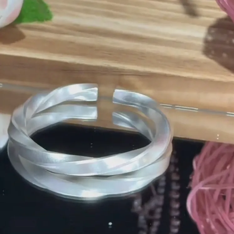 足银银制品 古法莫比乌斯手镯足银999 此商品为定制不退不换