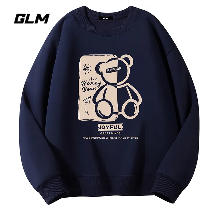 潮牌GLM春秋季男上衣圆领卫衣外套休闲长袖T恤打底衫套头男士服装
