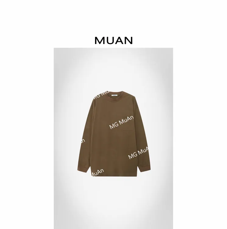 木岸MUAN：《理查德长袖T》定制100棉圆领高级简约卫衣上衣女DS-9109