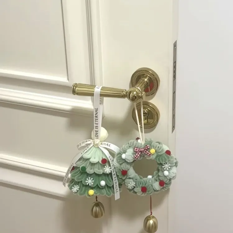 可爱扭扭棒圣诞树挂件diy材料包手工生日礼物车挂包挂装饰摆件