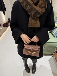 【花深木生】山羊绒+羊毛气质手工羊毛大衣 YW205