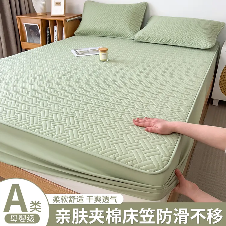 新款夹棉加厚床笠单件防滑席梦思床垫保护套罩全包床单套四季家用
