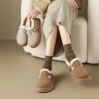 【ZHR则则】3.5CM厚底复古加绒加厚勃肯女圆头时尚鞋子百搭JF98B