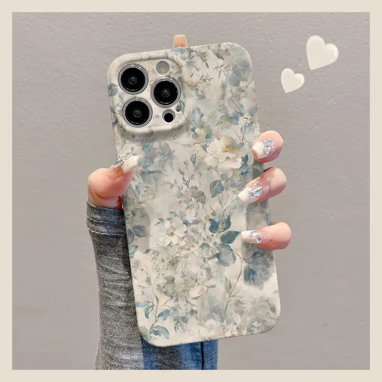 复古花朵适用苹果17/16菲林手机壳华为70创意vivo小米15高级oppo