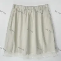 FY3656冬季新款蕾丝拼接百搭时尚潮牌宽松显瘦保暖半身裙休闲