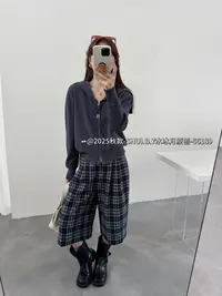 水冰月家高品质秋冬海军领开衫毛衣外套66189