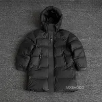 【阿信】高定极夜黑暗武士羽绒服中长款男防风压胶带帽外套防泼水