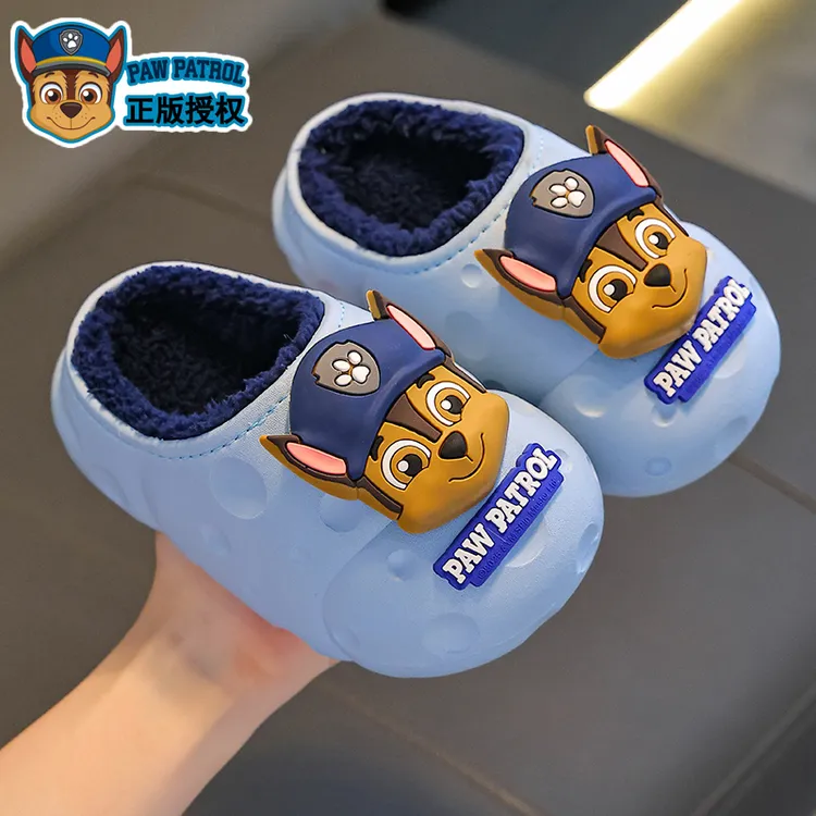 汪汪队儿童棉拖鞋冬防水外穿可爱男女童防水居家防滑外穿小
