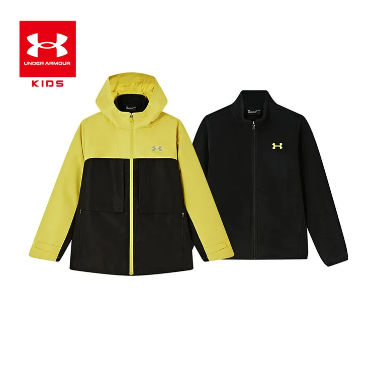 安德玛秋季休闲时尚防风户外运动梭织外套摇粒两件套253332362