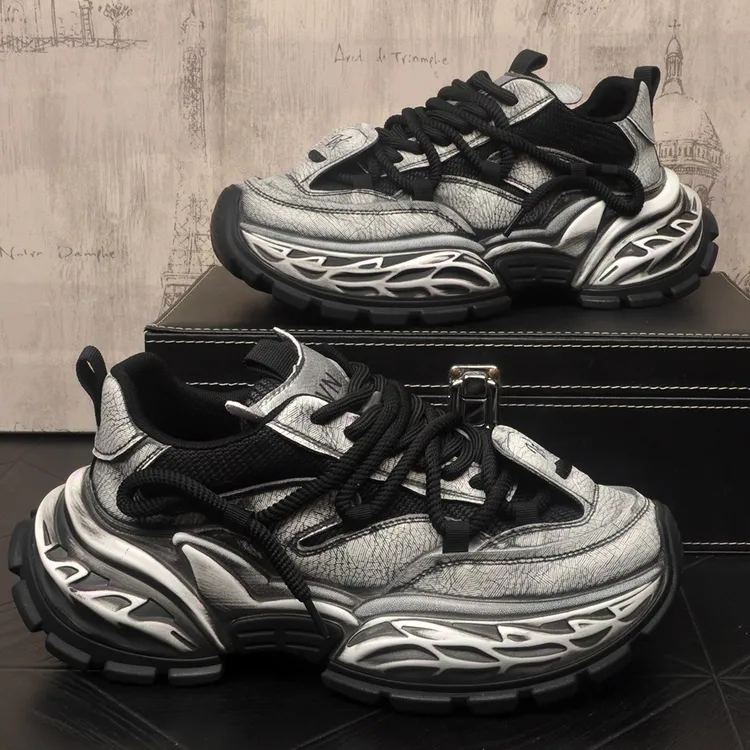 厚底老爹鞋ins网红低帮休闲运动鞋复古潮流网纱潮鞋透气网红鞋子