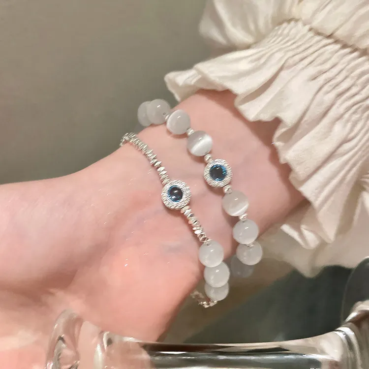 合金手链 海底星空~碎银子串珠女手链轻奢高级感名媛手饰气质手串