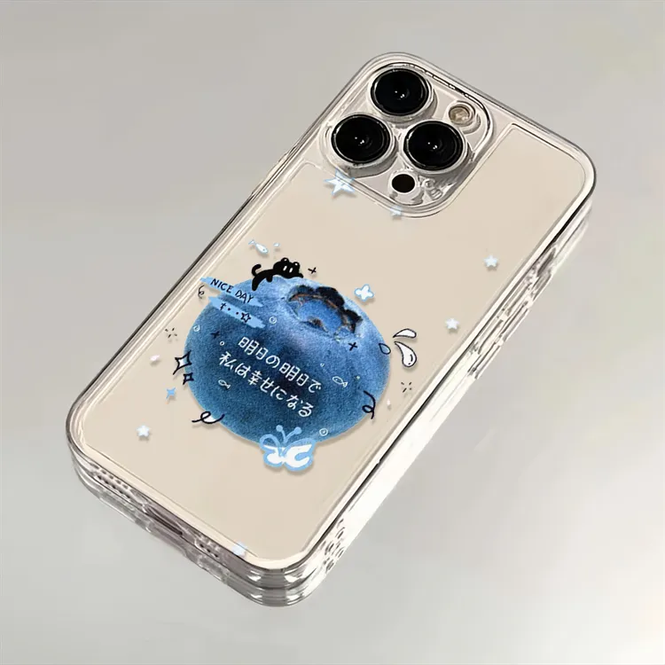 创意夏日蓝莓适用苹果iPhone16promax小米15华为70手机壳12太空MT