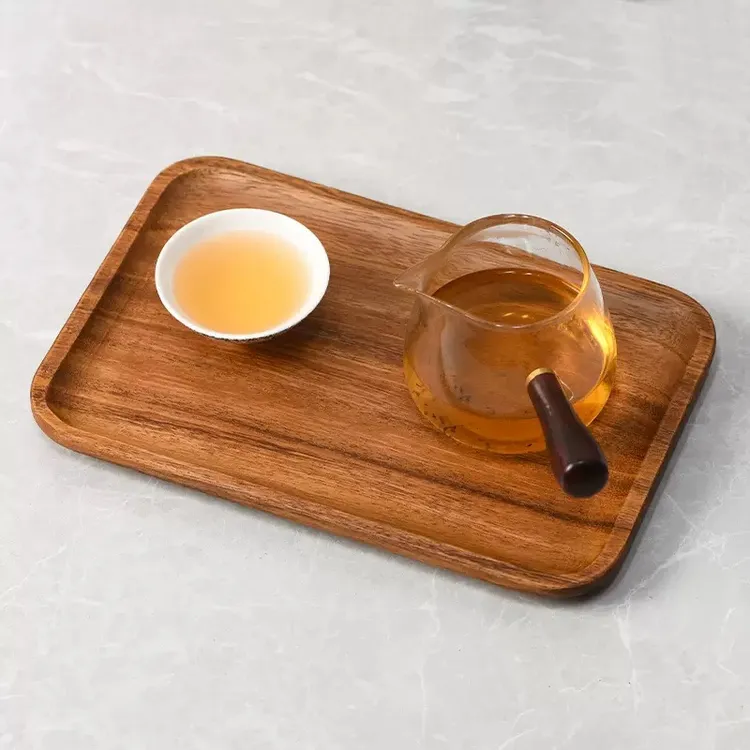 胡桃木实木长方形餐盘小号托盘茶盘胡桃木咖啡盘小吃干果盘平盘子