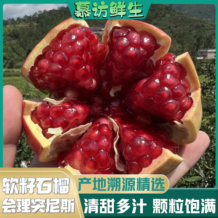 【产地直发】软籽石榴四川会理突尼斯甜石榴新鲜水果产地直采