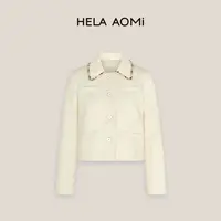 HELAAOMI“白露落霜上衣”小香风气质重工翻领单排扣外套CY5AB00600