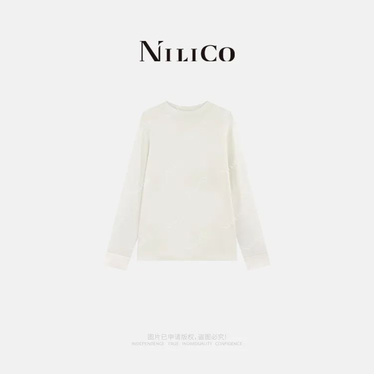 NILICO【云之岚】男款精致显瘦磨毛加厚修身半高领保暖长袖上衣