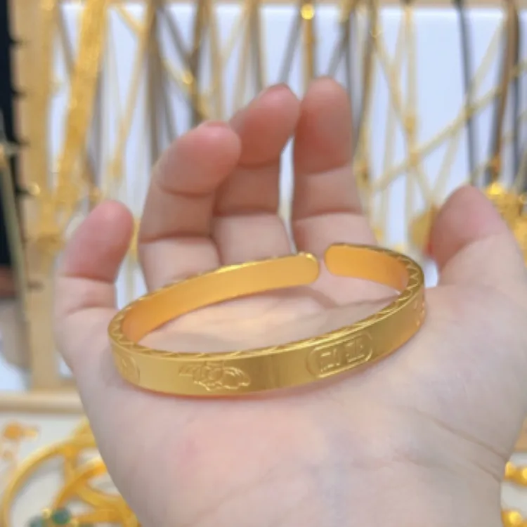 铜合金手镯 新款网红款吉言开口镯子011