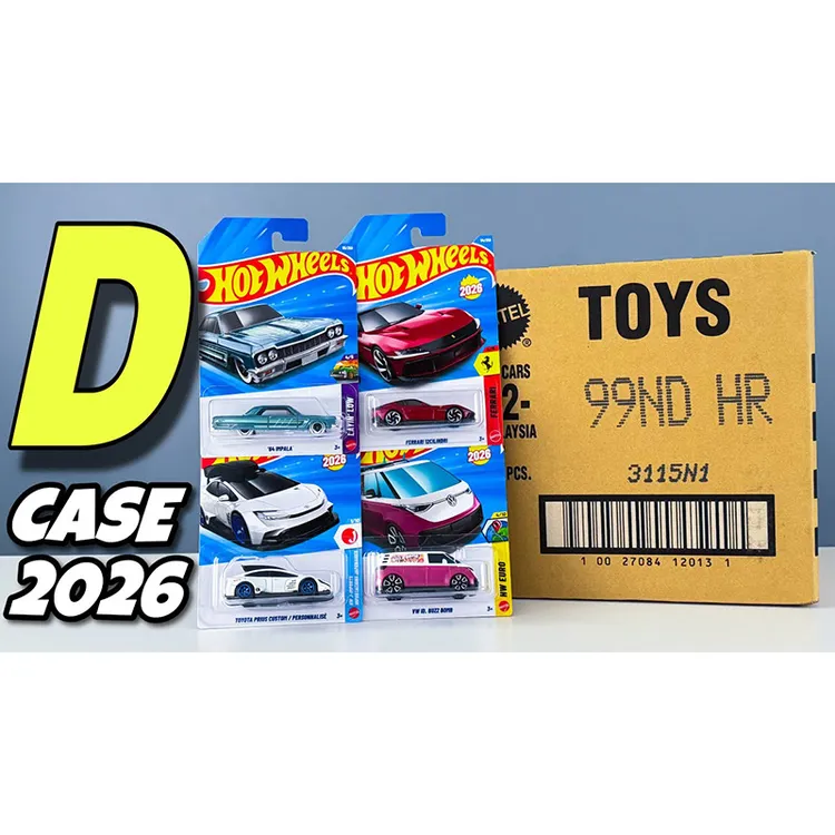 2026D风火轮小跑车合金车模法拉利12缸正品新款C4982原箱整箱