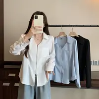 长大码女装2025秋季百搭显瘦双拉链衬衫胖mm时尚减龄衬衣63479